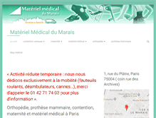 Tablet Screenshot of materiel-medical-marais.com